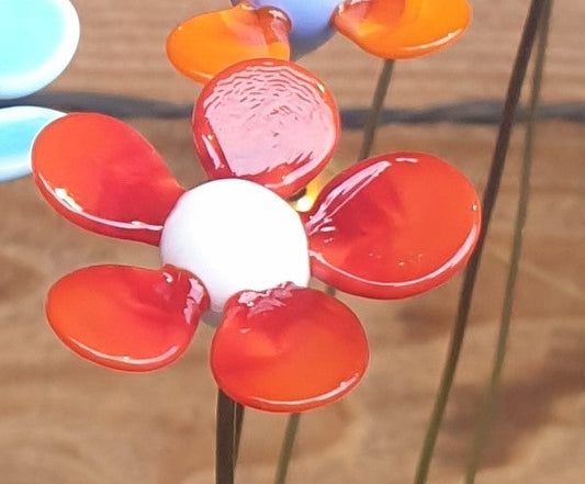 Pâquerette en verre filé à la flamme