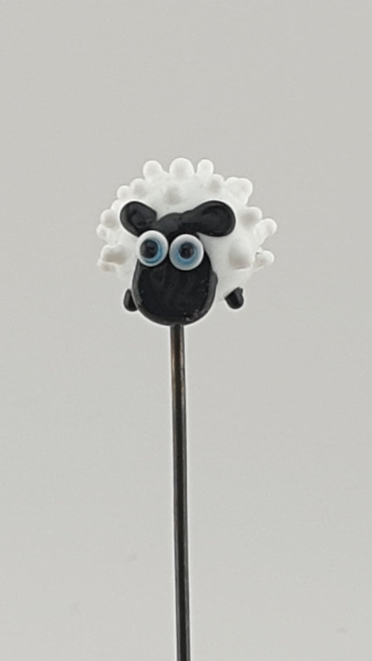 Mouton en verre filé grande tige (35cm)