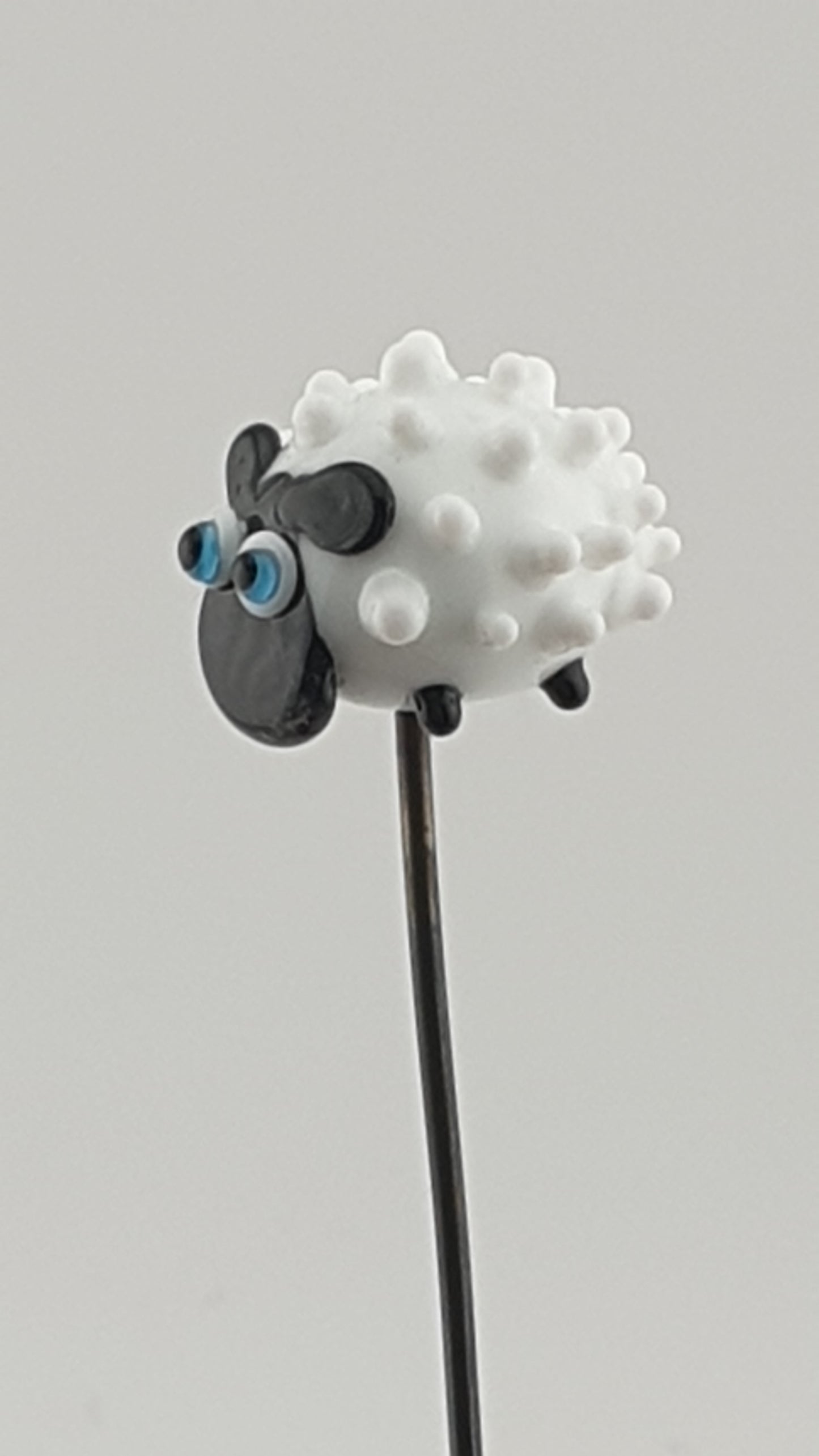 Mouton en verre filé grande tige (35cm)