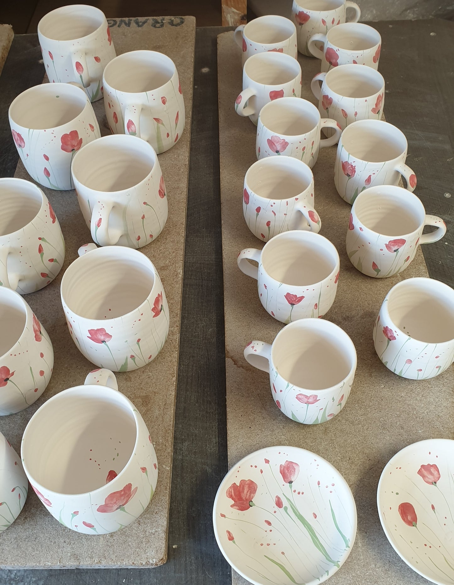 Tasse en grès - Collection Éclosion de Coquelicots