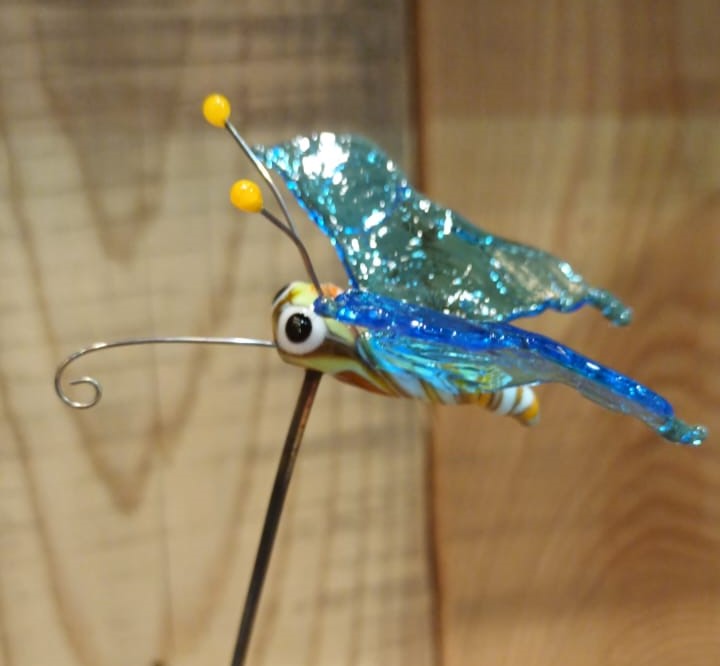 Papillon en verre filé