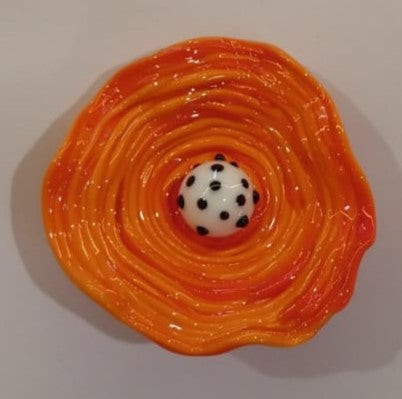 Coquelicot en verre filé