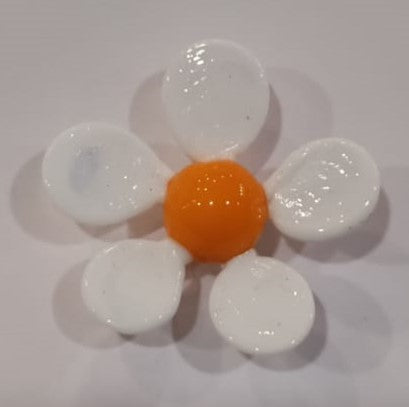 Pâquerette en verre filé à la flamme